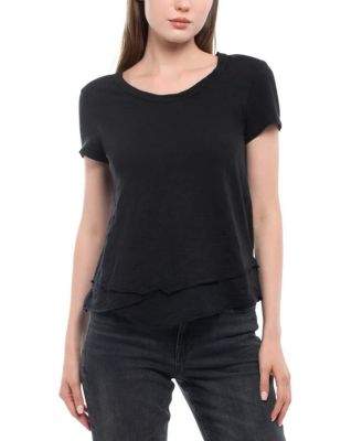 Short Sleeve Mock Layer Tee