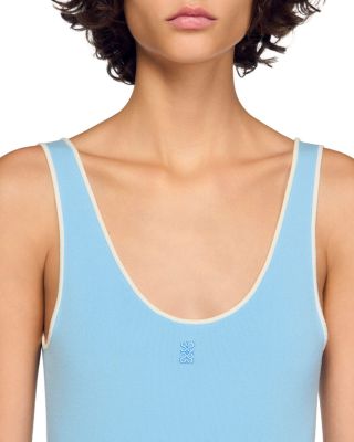 Two Tone Knit Bodysuit