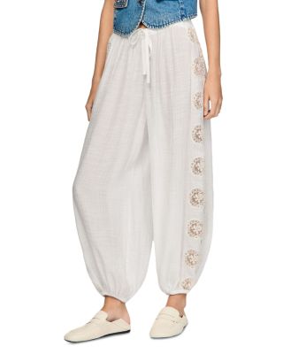 Crinkled Wide Leg Trousers