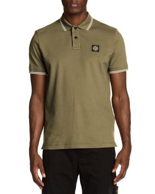 Slim Fit Stretch Pique Tipped Polo Shirt