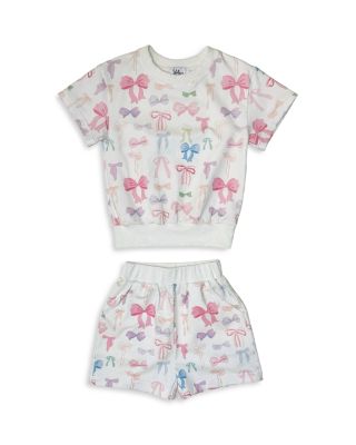 Girls' Pretty Bows Top & Shorts Set - Little Kid, Big Kid