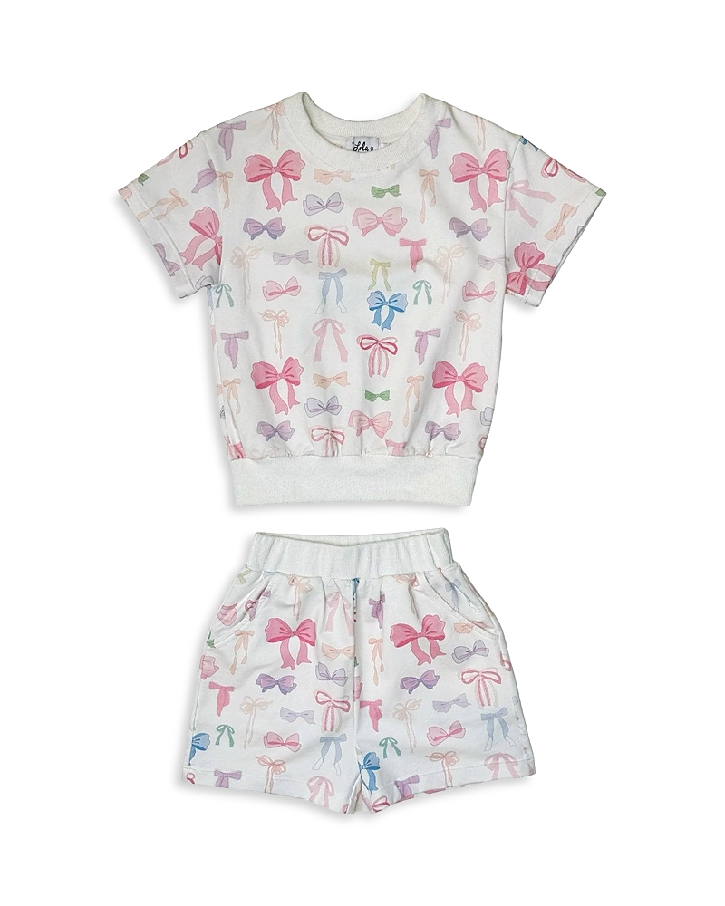 Lola + The Boys Girls' Pretty Bows Top & Shorts Set - Little Kid, Big Kid