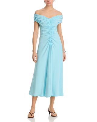 Sheyda Draped Jersey Midi Dress