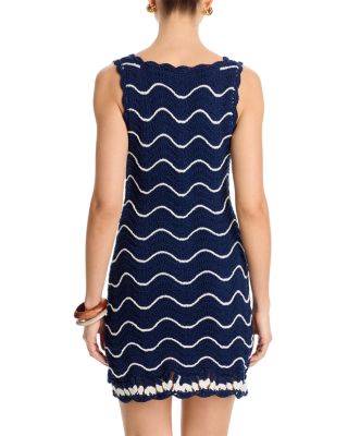 Orel Wave Crochet Mini Dress