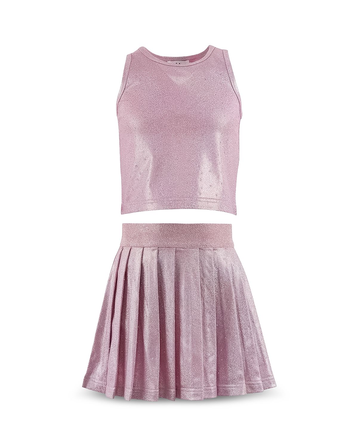 Lola + The Boys Girls' Crystal Top & Tennis Skort Set - Little Kid, Big Kid