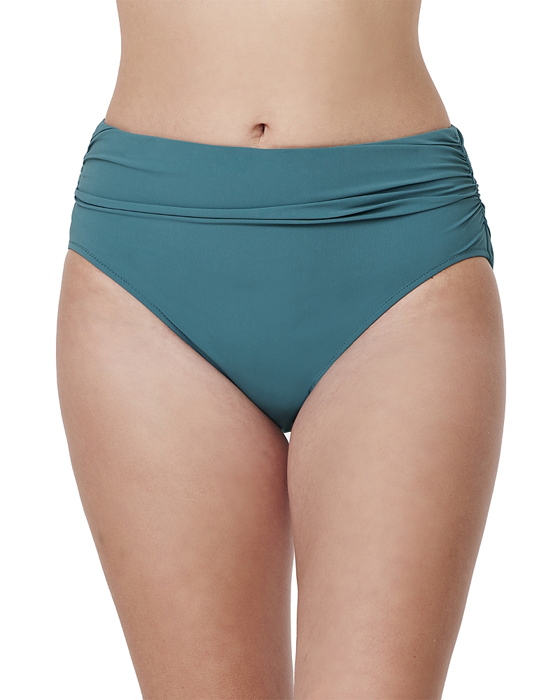 Profile by Gottex Bachelorette Mid Rise Shirred Bikini Bottom