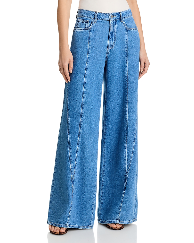 L'Agence Niles Twist Wide Leg Jeans in Torsten