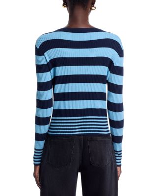 Stripe Long Sleeve Knit Top