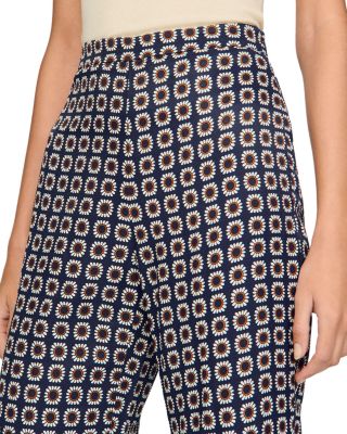 Floral Print Flowy Trousers