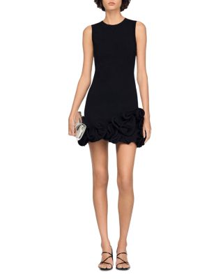 Chloe Floral Trim Knit Short Dress