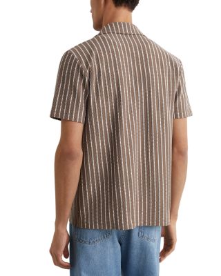 Percy Textured Stripe Cubano Shirt