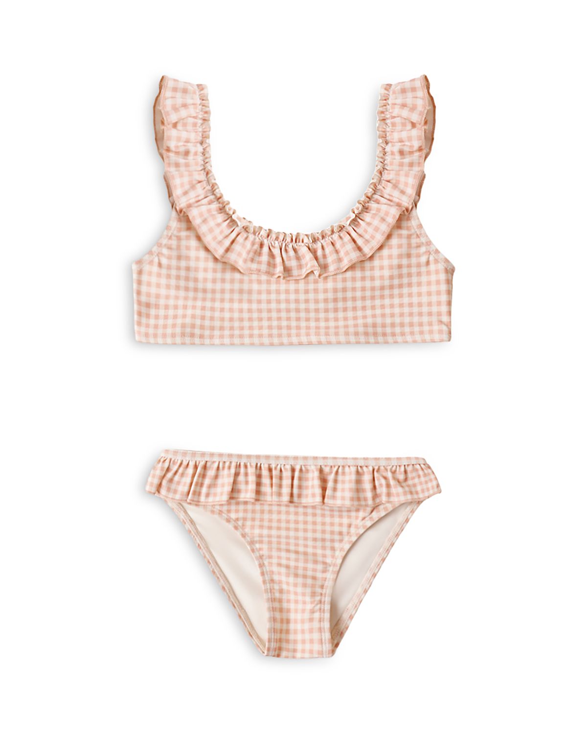 Rylee + Cru Girls' Giana Gingham Two Piece Swimsuit - Little Kid