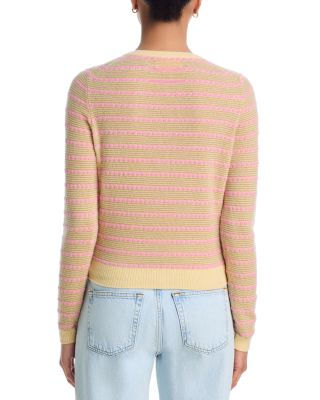 Jane Cashmere Pebble Striped Cardigan
