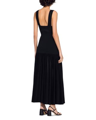 Ruffled Knit Maxi Dress