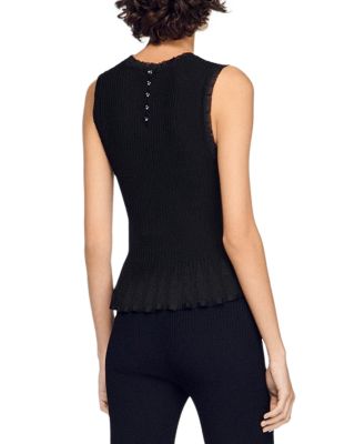 Ruffled Ottoman Knit Sweater