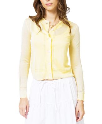 Women's Serena Sheer Pointelle Cardigan Sweater