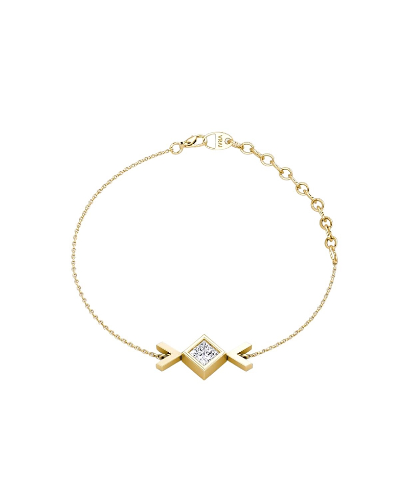 Vrai Arrow Bracelet in 14K Gold, 0.25ctw Princess Lab Grown Diamond