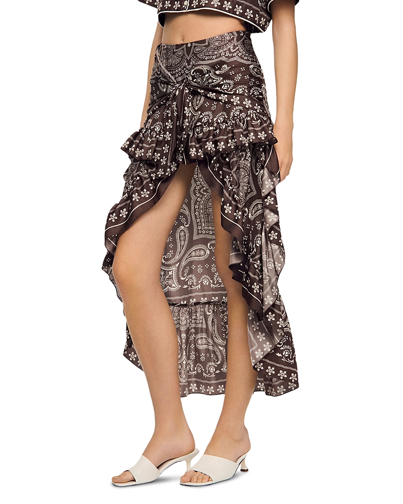 Sandro Bandana Print Short Skirt
