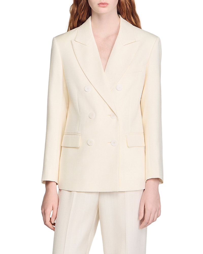 Sandro Double Breasted Suit Jacket