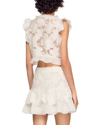 Guipure Lace Crop Top