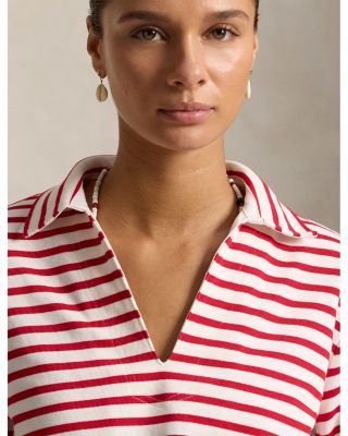 Striped Split Placket Mariner Tee