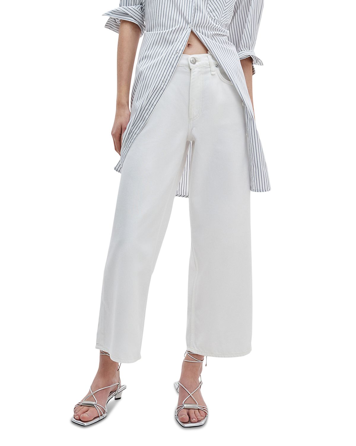 rag & bone Featherweight Andi High Rise Ankle Wide Leg Jeans