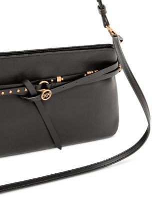 Classic Leather Belted Shoulder Bag