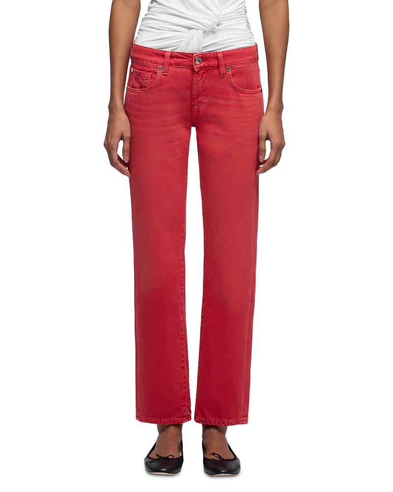 7 For All Mankind Low Rise Cigarette Jeans in Flame
