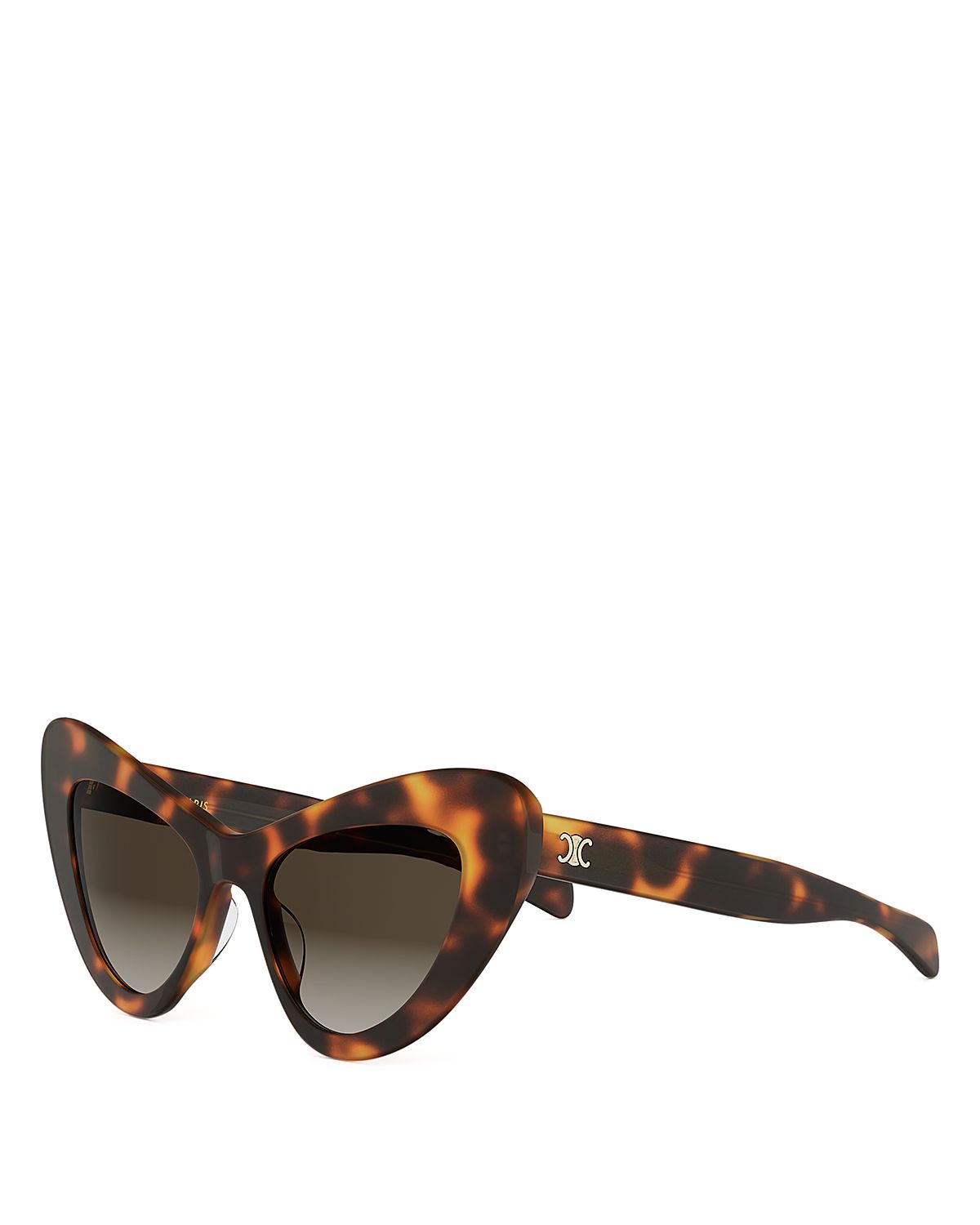 Celine Triomphe Mini Hd Cat Eye Sunglasses, 52mm
