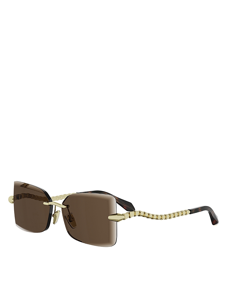 Bvlgari Serpenti Viper Rectangular Sunglasses, 59mm