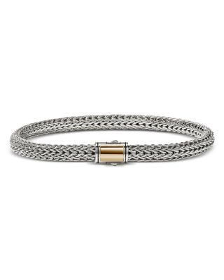 14K Yellow Gold & Sterling Silver Icon Woven Link Bracelet, 5mm
