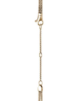 14K Yellow Gold Love Knot Double Strand Chain Necklace, 16-18"