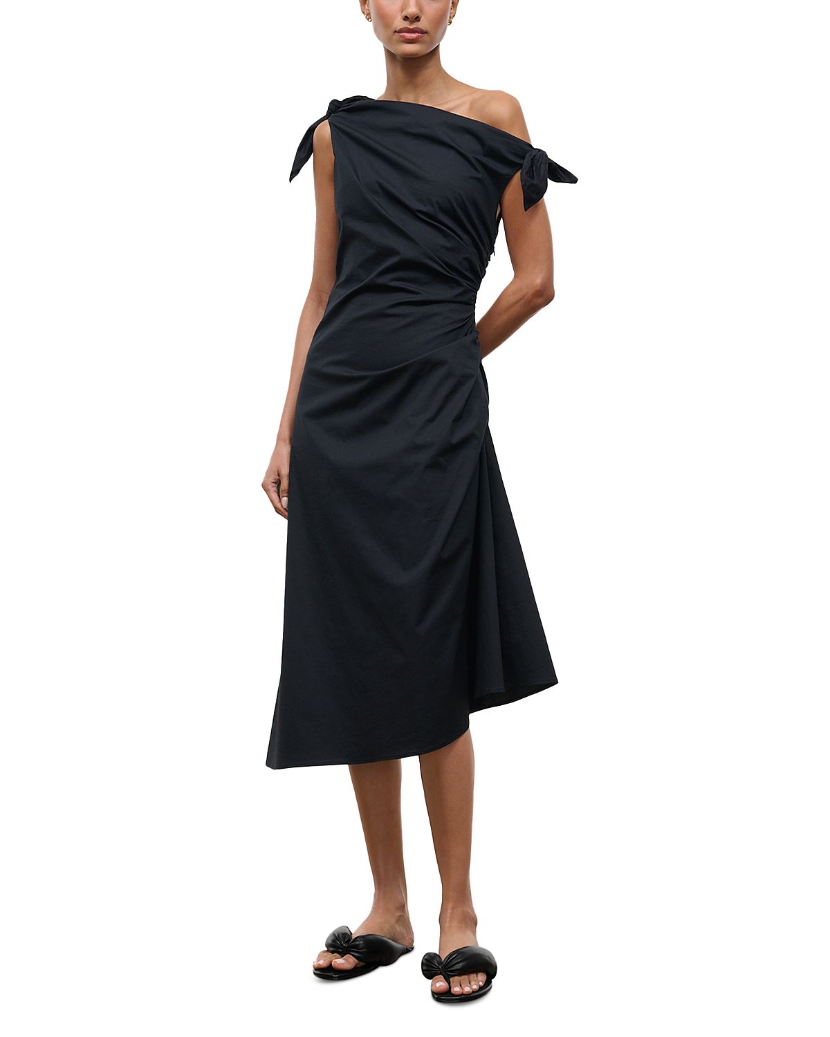 Staud Bellaria Tie Shoulder Dress