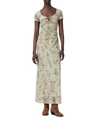 Gabby Floral Mesh Maxi Dress