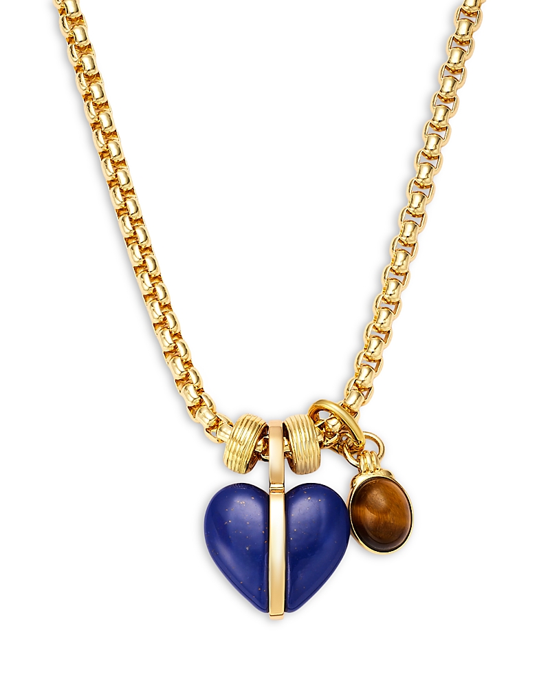 Roxanne Assoulin Mini Stone Heart Charm Pendant Necklace, 27