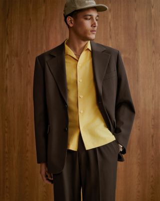 Oversized Fit Wool Suit Pants