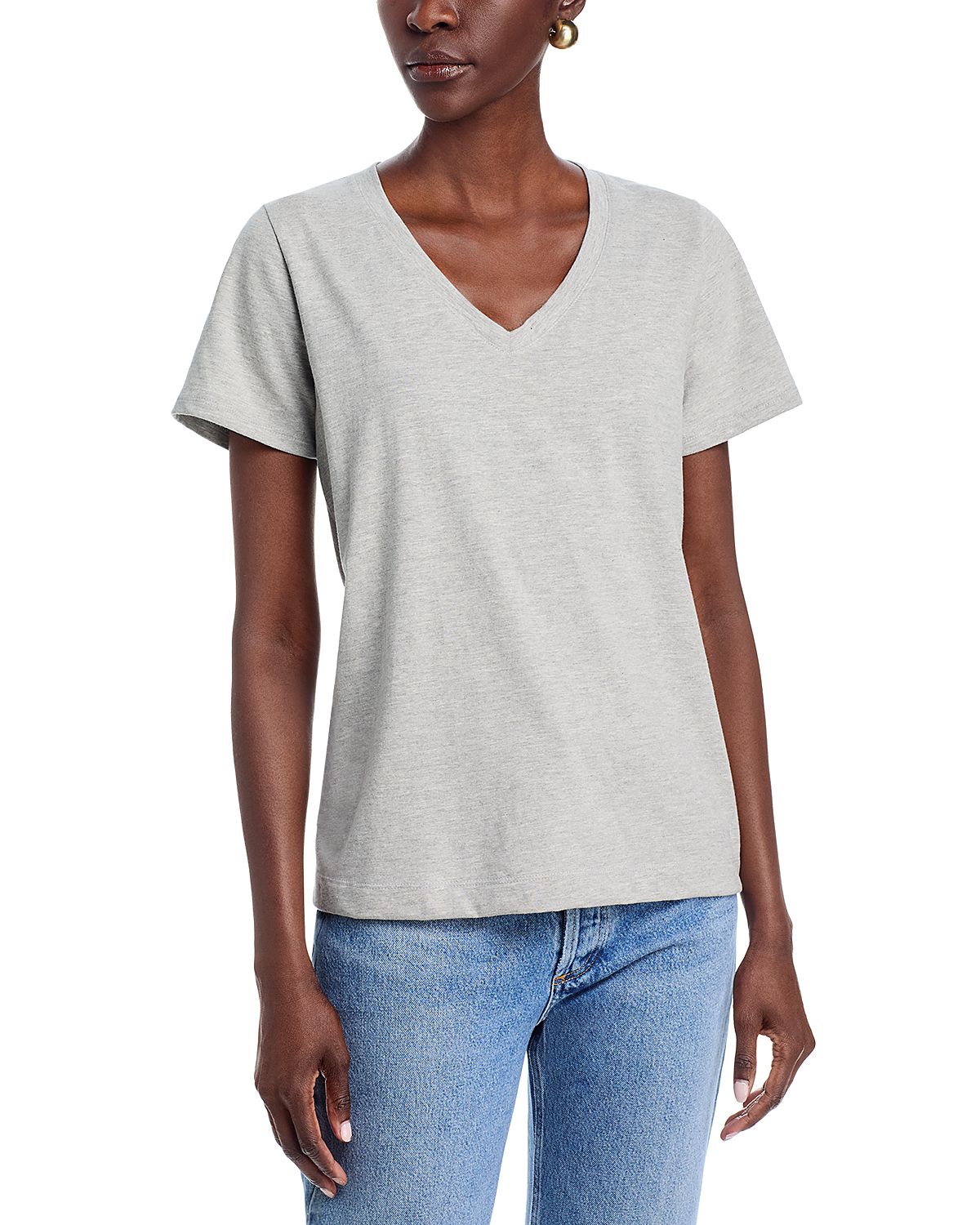 Vineyard Vines Striped V Neck Cotton Tee