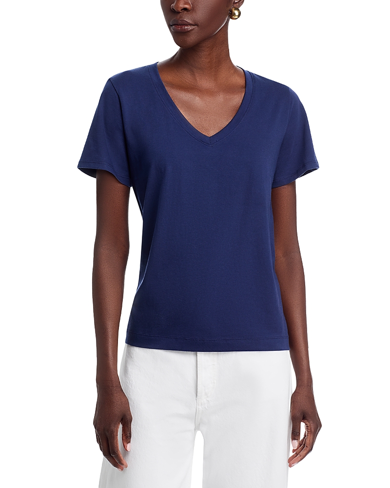 Vineyard Vines Striped V Neck Cotton Tee