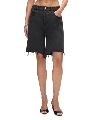 90s Comfy Mid Rise Jean Shorts in Crema