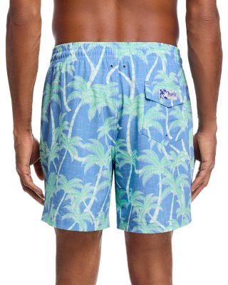 Sano Chambray Palm Trees 6.5" Swim Trunks