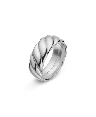 Men's Sterling Silver Sculptured Cable Band