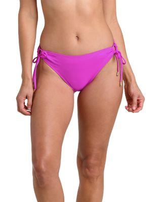 Island Gathered Halter Bikini Top & Side Tie Hipster Bikini Bottom