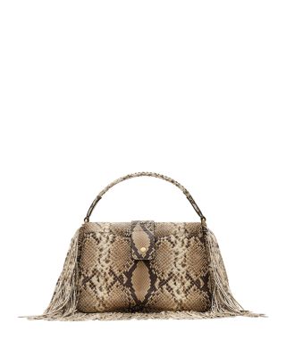 Rider Small Embossed Leather Top Handle Bag