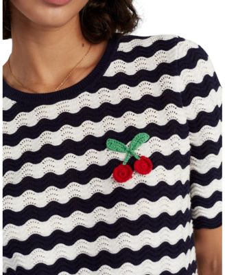  Women's Cherry Crochet Tee