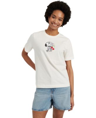  Women's Cotton Snoopy Cherry T-Shirt