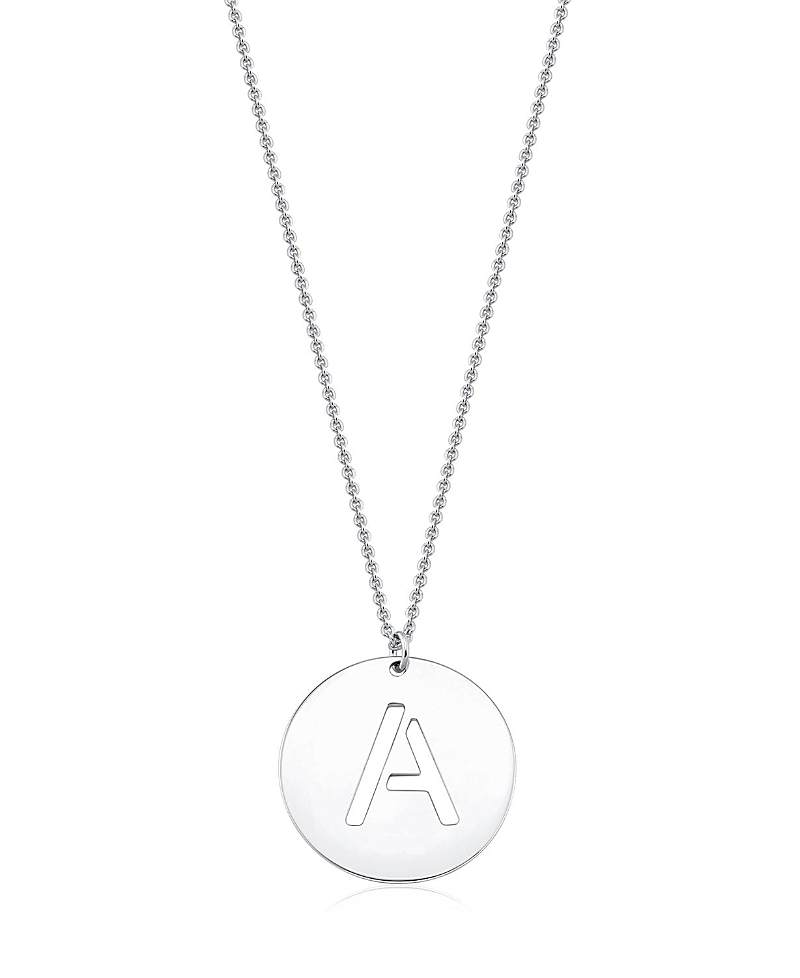 Oradina Sterling Silver Say My Name Initial Pendant Necklace