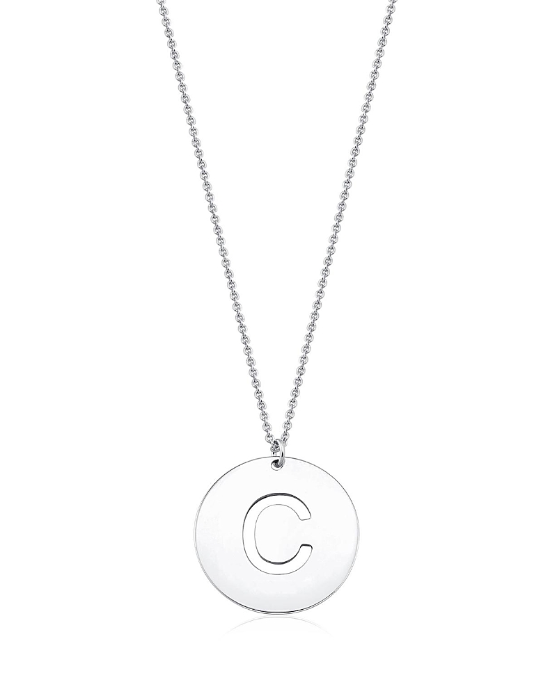 Oradina Sterling Silver Say My Name Initial Pendant Necklace