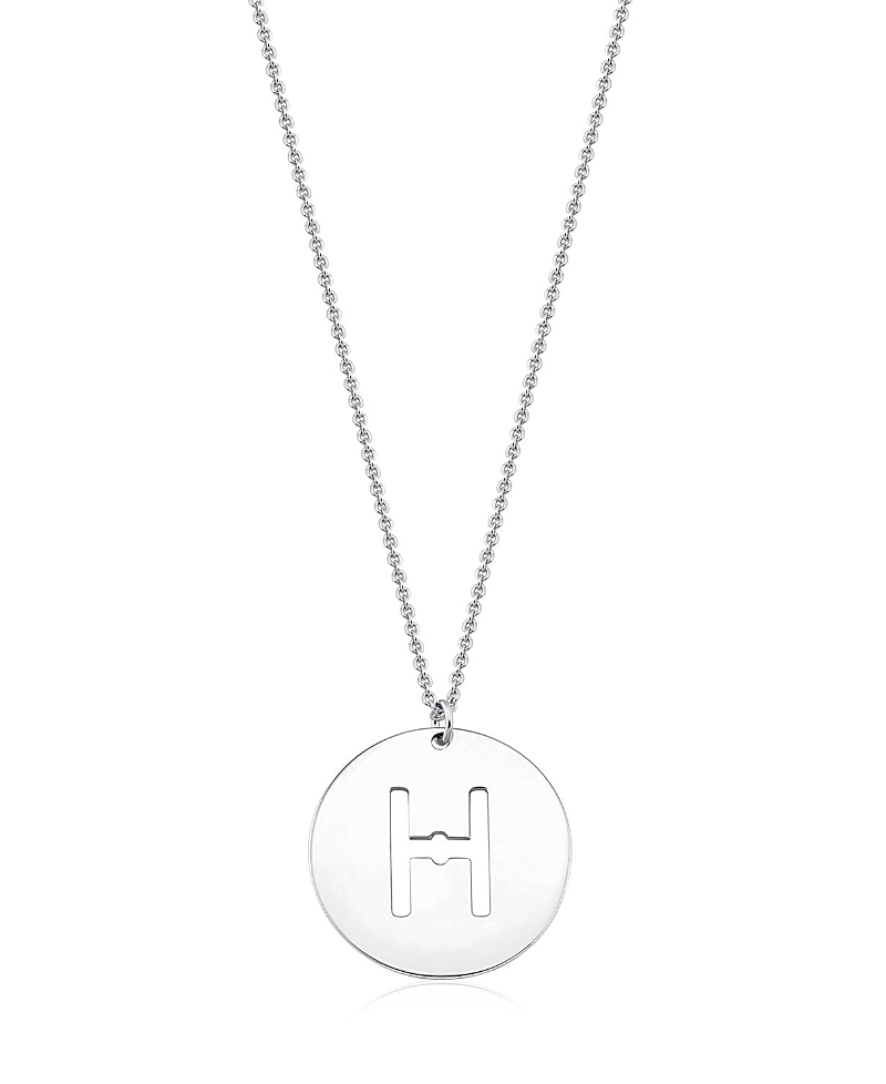 Oradina Sterling Silver Say My Name Initial Pendant Necklace