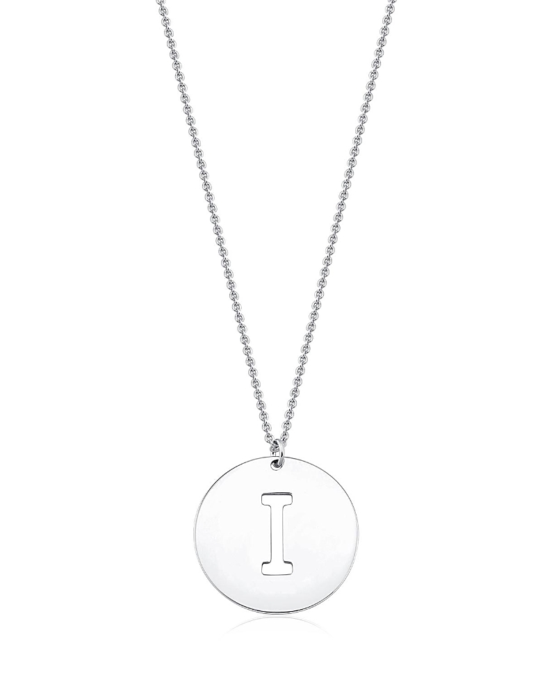 Oradina Sterling Silver Say My Name Initial Pendant Necklace