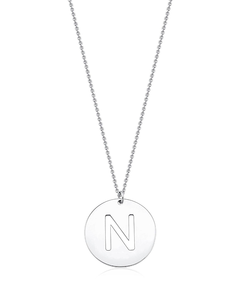Oradina Sterling Silver Say My Name Initial Pendant Necklace